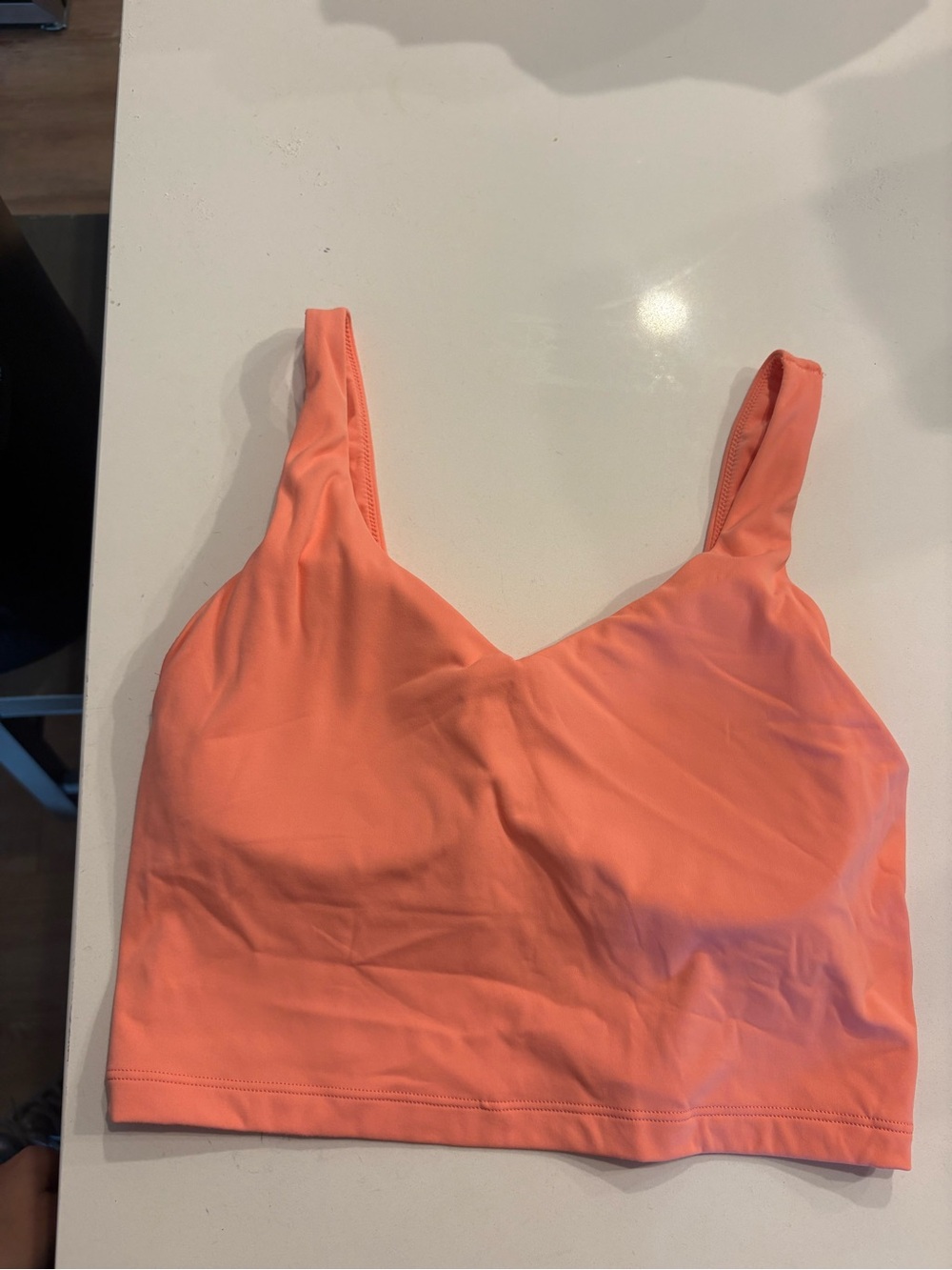 aerie Coral Pink V-Neck Sports Bralette